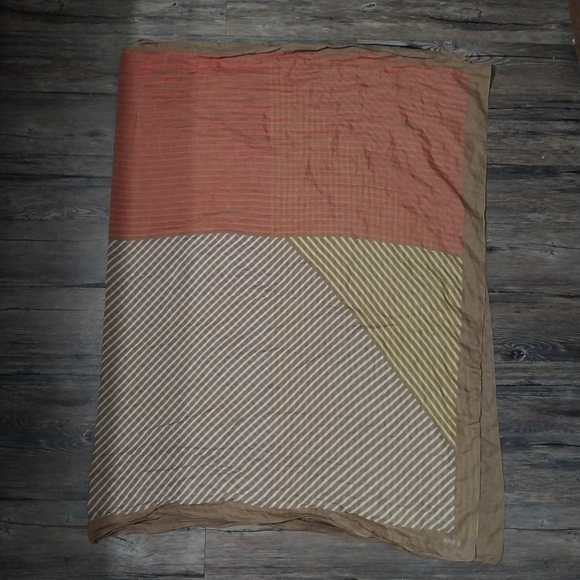 Coach New York Geometric Striped Stole Scarf Wrap Luxury Sarong Throw Multicolor - Picture 3 of 6